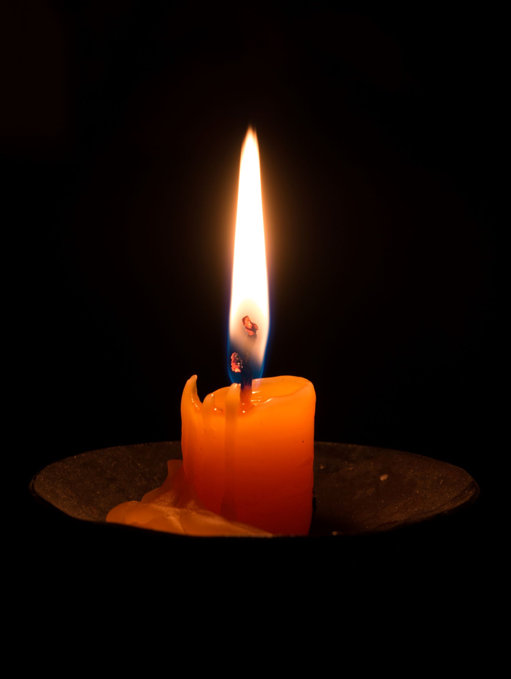 A lit candle